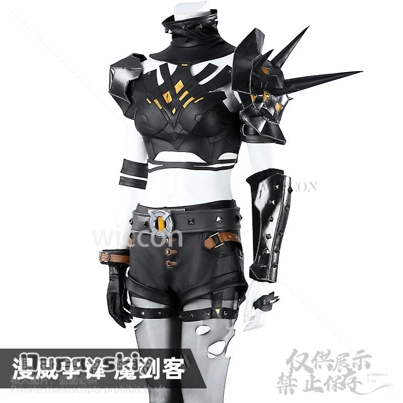 Anime Game Rivals Cosplay Malikenn Sexy Costume Crop Top Shorts Wigs Shoes Set For Jirai Kei Girls Battle Uniform Cos Customized