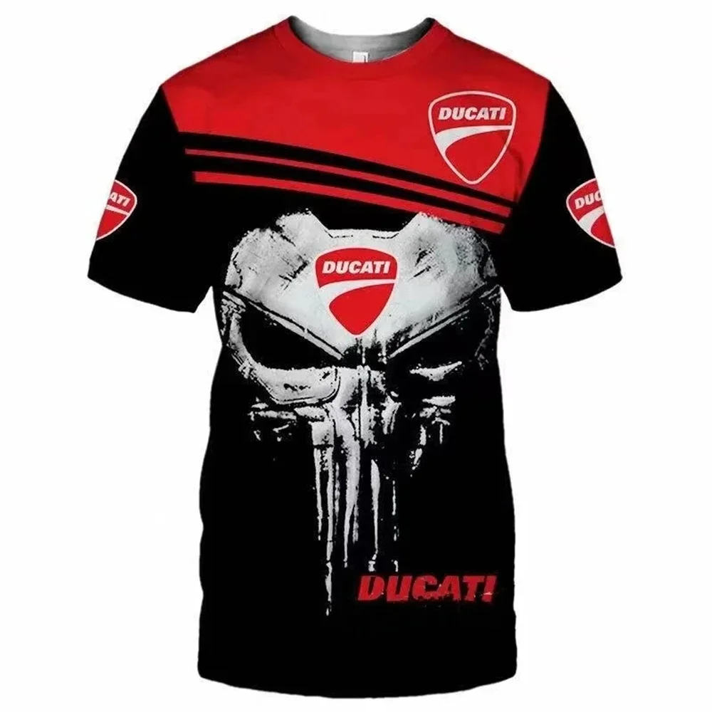 2024 Summer New Ducati Men\'s T-shirt Oversized Harajuku T Shirt 3D Anime Men\'s Short Sleeve Men\'s Clothing Tshirt Sweatshirt Top