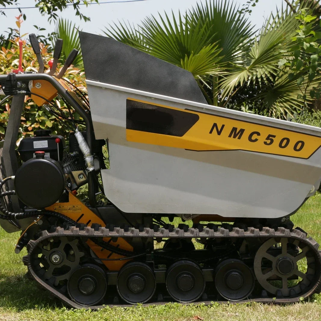 - Mini dumper cingolato con caricamento automatico in Cina, dumper in gomma da 500 kg, 800 kg, 1000 kg