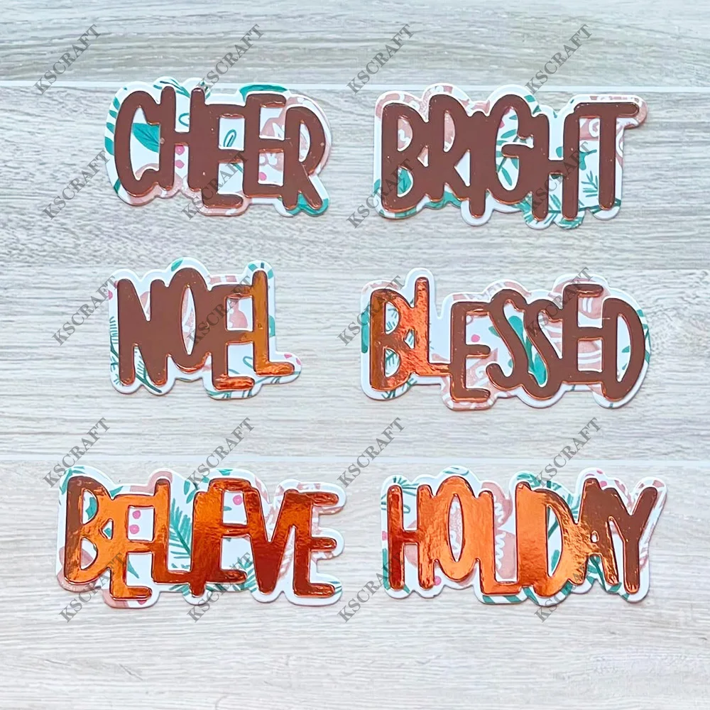 KSCRAFT 2026 Bold Christmas Words Cutting Dies Stencils for DIY Scrapbooking Decorative Embossing DIY Paper Cards