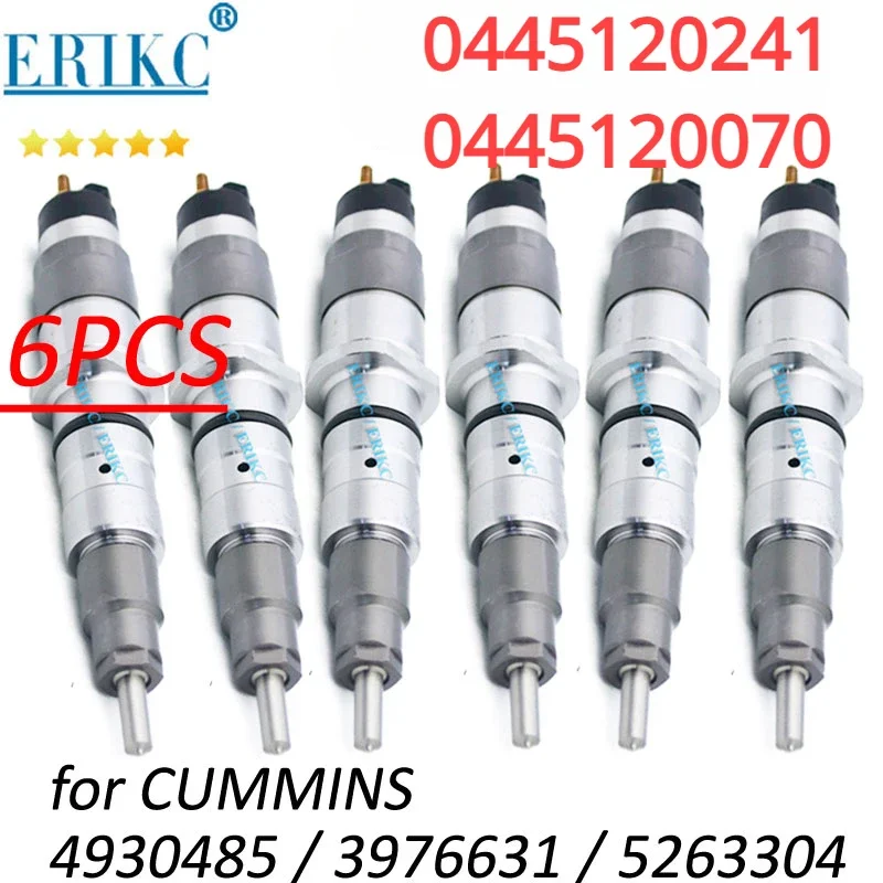 6PCS 0445120241 Original Common Rail Injector Set 0445120070 Diesel Injection Nozzle for Bosch CUMMINS 3976631 4930485 5263304