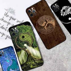 Tree of Life Yin Yang Phone Case For iPhone 13 14 15 16 Pro Max Plus 11 12 Pro Max 7 8 X XS XR 12 13 Mini Cover