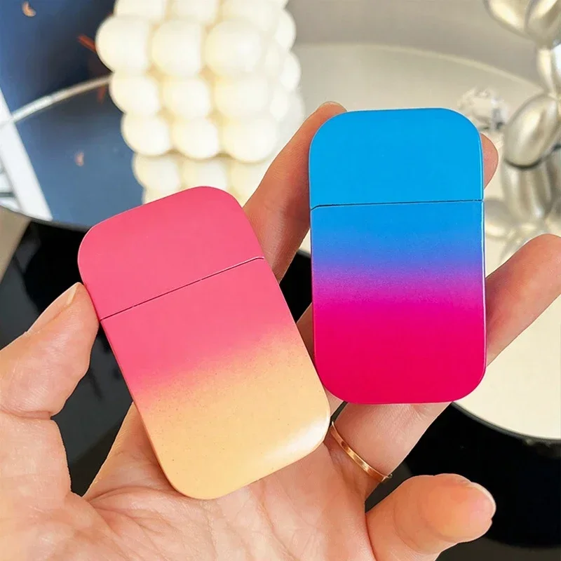 New INS, Cool Pink Flame Lighter, Inflatable Jet Lighter, Gradient Color, Trend Pendant, Vape Smoke Steamer Gadgets for Men Girl