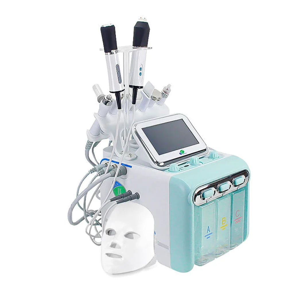9 IN1 Hydrogen Oxygen Facial Beauty Machine CO2 Nano-bubble Technology Skin Care Deep Cleansing Skin Tightening Aqua Peeling Spa
