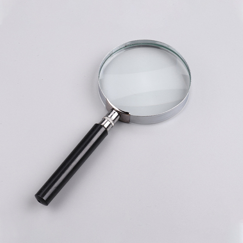  Classic 20x Semi Metallic Circular 50mm High-end Handheld Magnifying Glass For High-definition Jewelry Appraisal Reading 