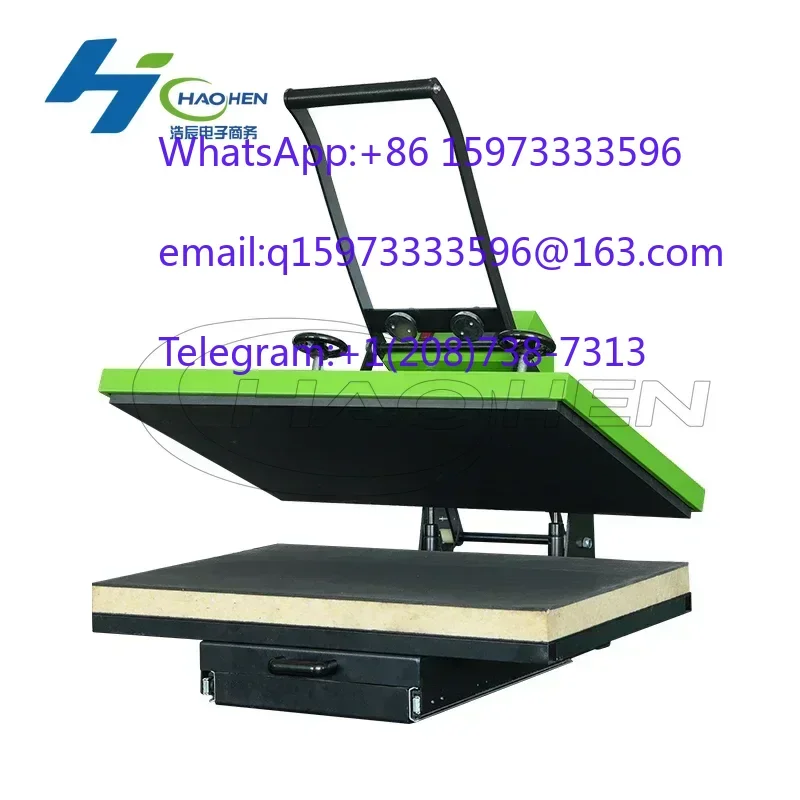 Semi-Auto open rhinestone heat transfer designs for t shirts Large Size press machine  Home Use Industries 60cm x 80cm