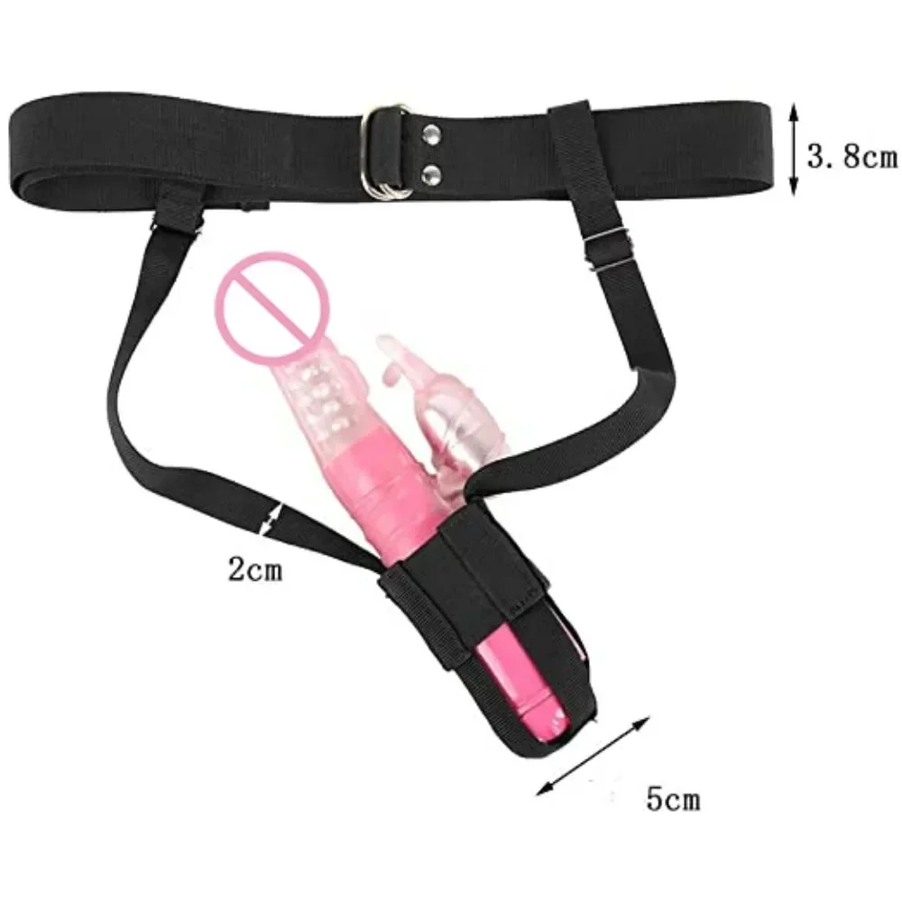 Wearable Vibrator Forced Strap Seat Belt Mount Strap-On Nylon Belt Mount Strap Dildo Massager Restraint Strap Adult Sex Toys