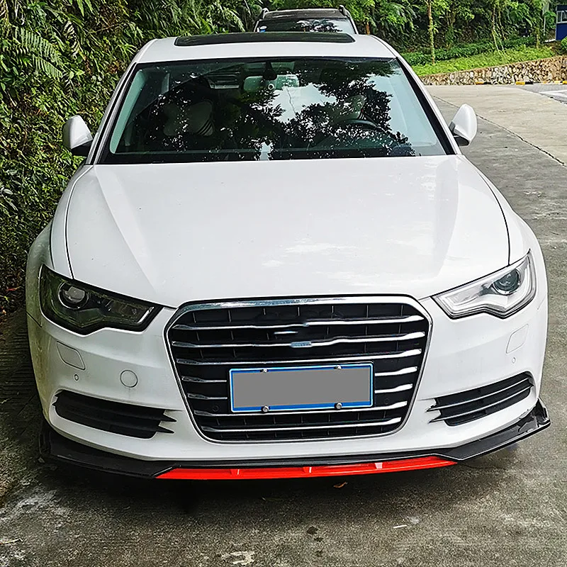 Sedan Front Bumper Lip Chin Spoiler Splitter Diffuser Bodykit Universal For Audi A3 A4 A6 Q3 S3 S4 S6 B6 B7 B8 B8.5 Accessories