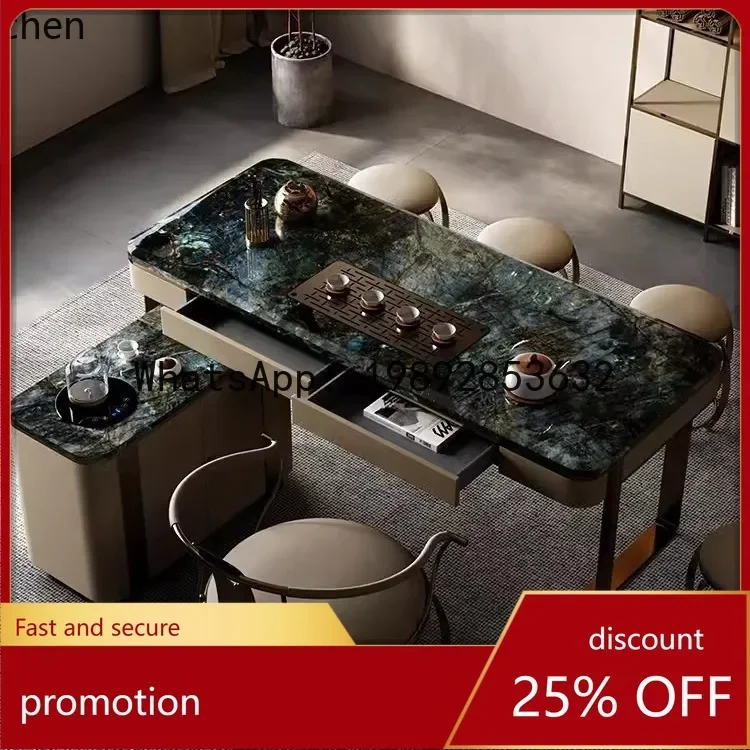 v1 Marble Coffee Table Modern Office Reception Meeting Room Tea Table Villa Living Room Balcony Kung Fu Tea Table