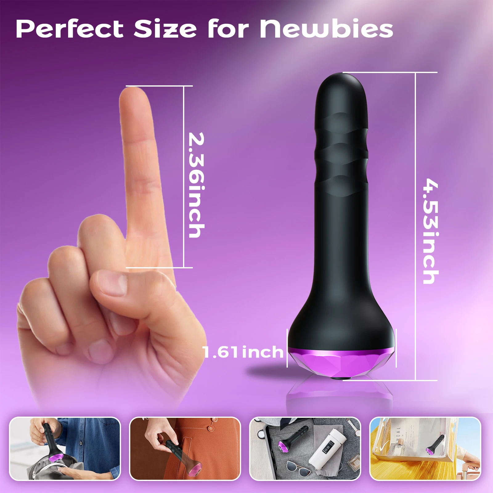 KUSHOR Anal Vibrator Male Prostate Massager Vibrating Rotating Butt Plug Anal Dildo Buttplug Adult Sex Toy for Women Men Gay