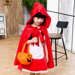 Enchanting Deluxe Red Riding Hood Costume for Girls with Cape and Basket Perfect for Halloween Christmas Performances