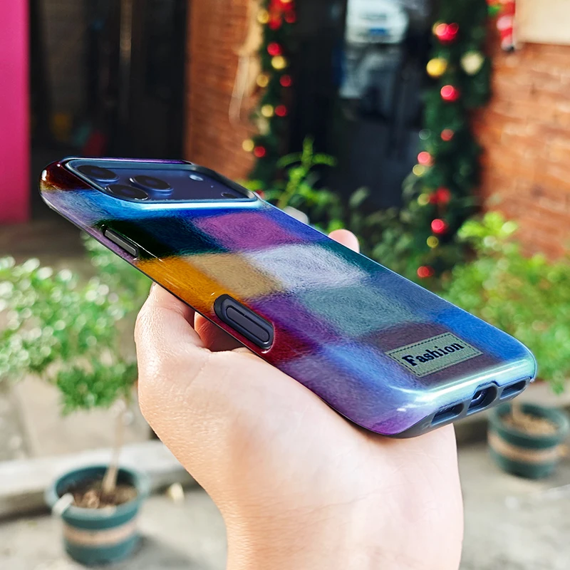 Nuova Custodia Per Cellulare A Quadri Colorati Retrò, Adatta Per Apple 17, Apple 16, Apple 15, Apple 14, Apple 13, Apple 12, Apple 11