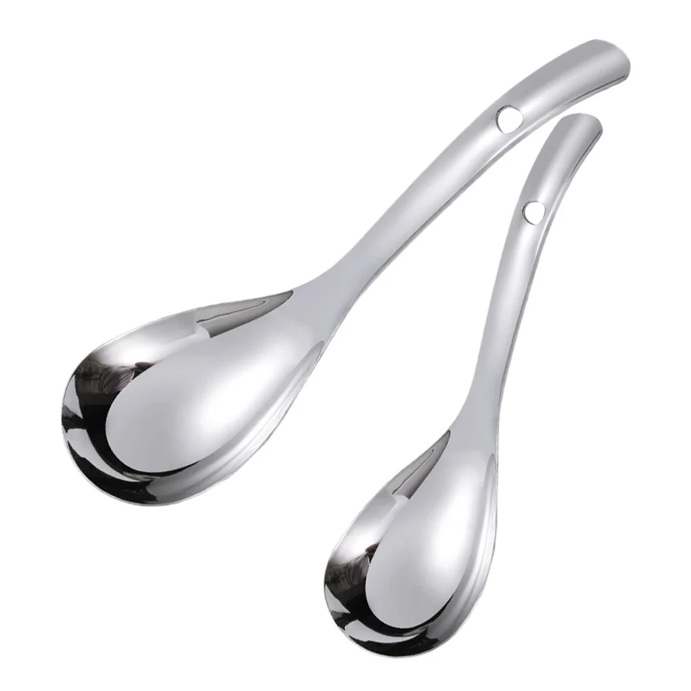 

2Pcs Kitchen Rice Paddle Stainless Steel Easy Transfer Practical Stainless Steel Rice Paddle Kitchen Supplies