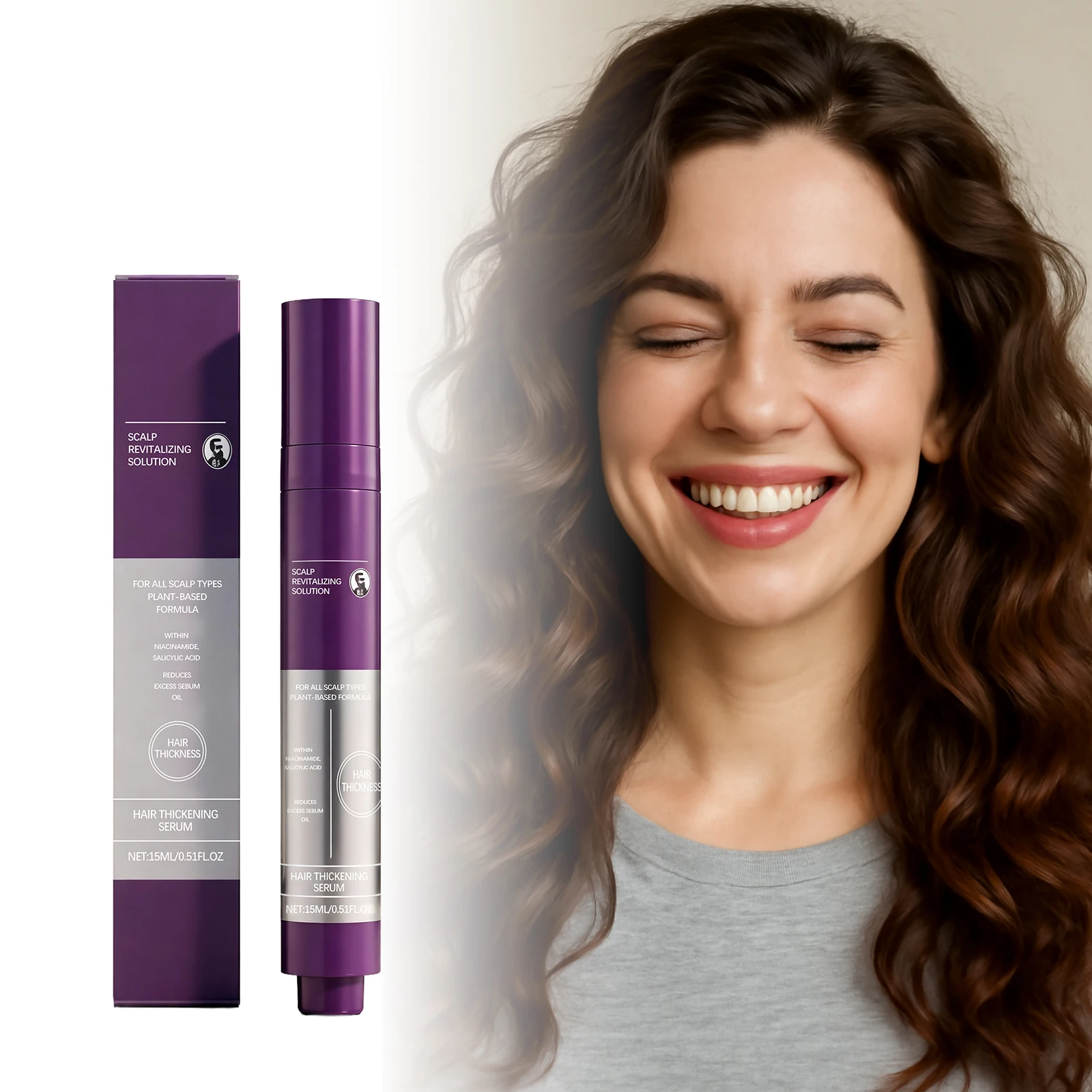 

Rosemary Refreshing Hair Serum Strong Hair Heat Protection Anti-Breakage For Dry And Damaged Hair Nourish Scalp Essential Oil