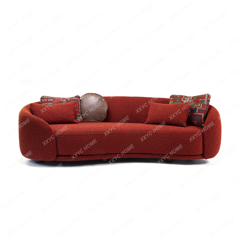 XX  minimalist high-end living room fabric sofa modern, curved sofa