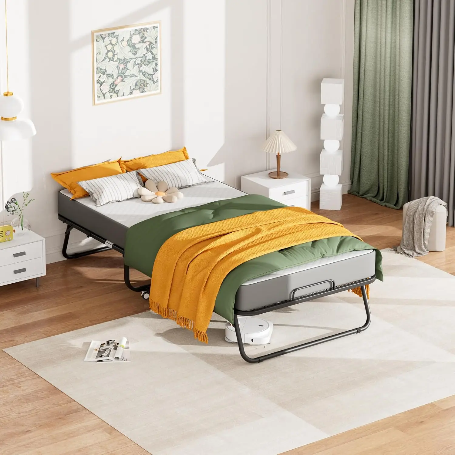 Folding Bed 5 Inch Memory Foam Mattress 75