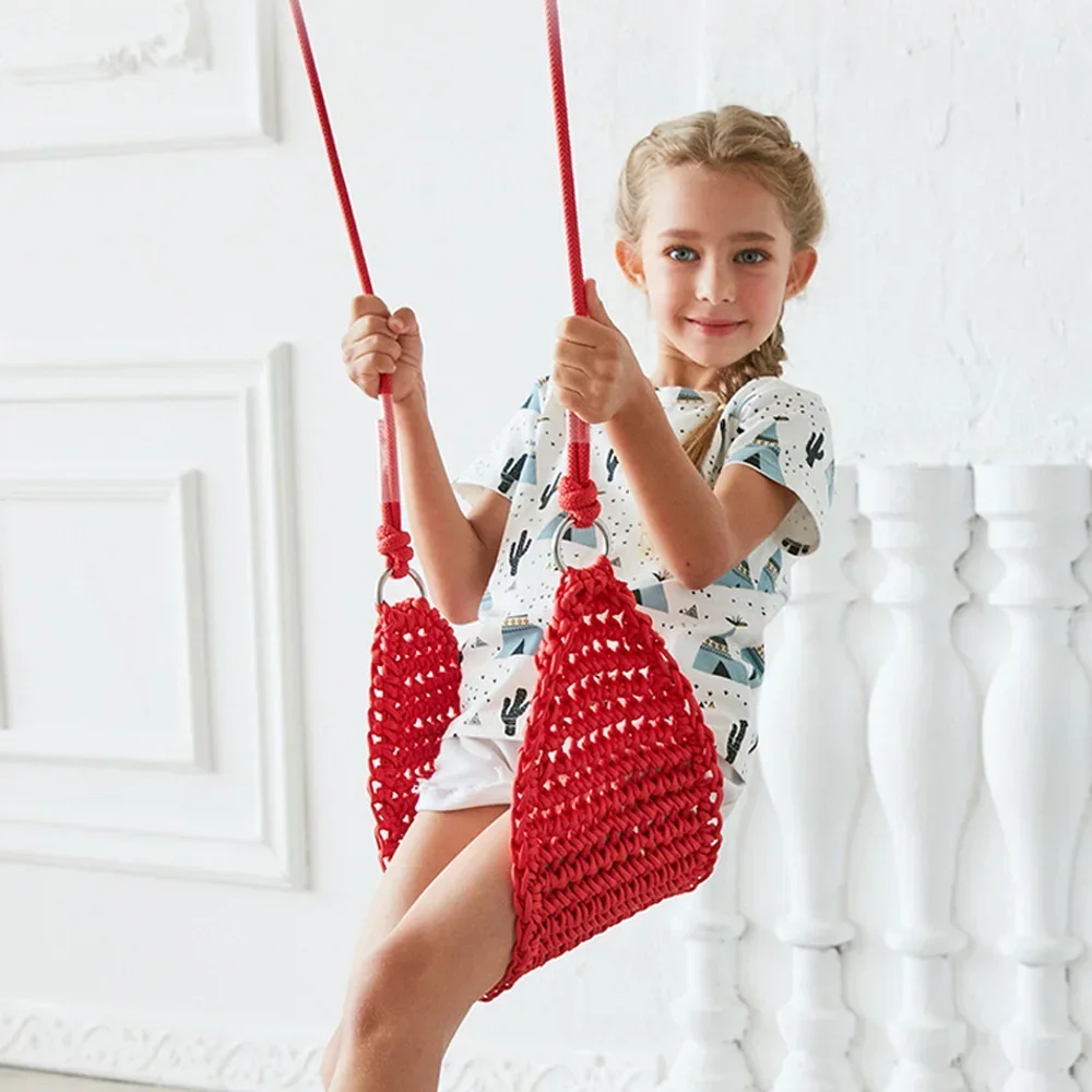 

#For Garden Swing Kids Hanging Seat with Height Adjustable Ropes Indoor Outdoor columpios de jardín Board Kids Swing ריהוט