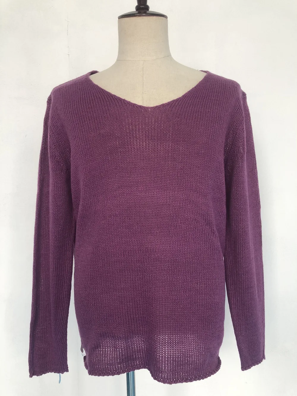 Männer 2025, Winter, übergroßer Pullover, schwerer Strickpullover mit V-Ausschnitt, langärmelig, einfarbig, lässig, warm, lockere Passform, Alltagskleidung, Herren – Detail 11