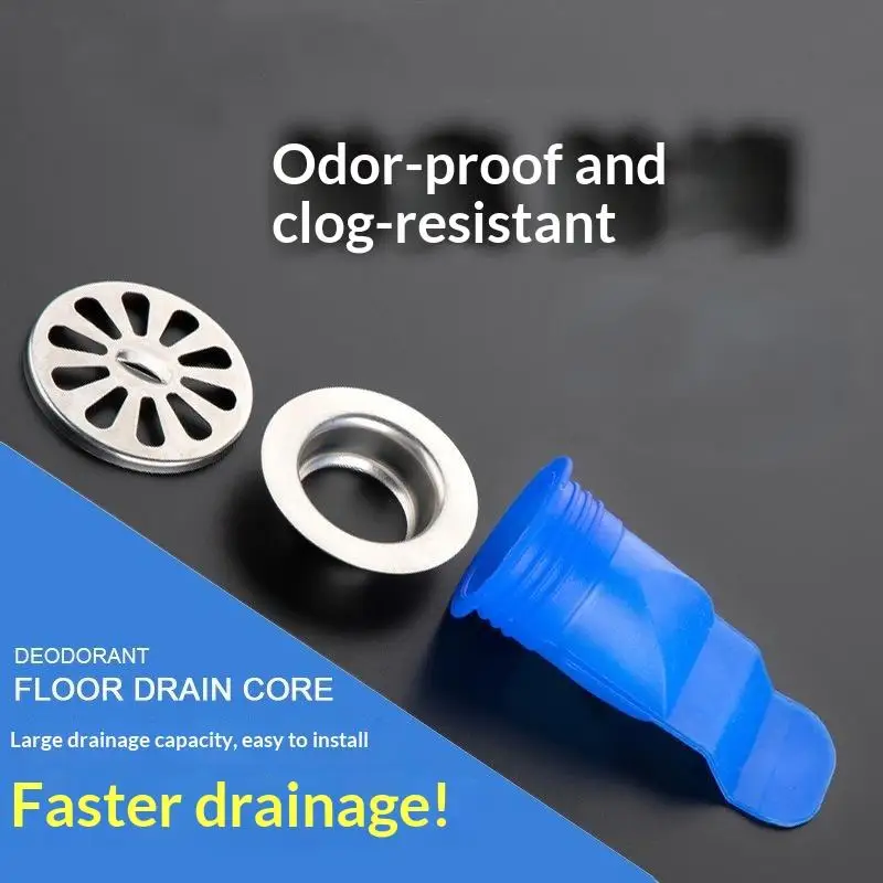 Floor Drain Anti Odor Smell Sinks Sewer Pipe Silicone Stopper Waste Hair Clogging Water Filter Bathroom Kitchen Toilet Strainer
