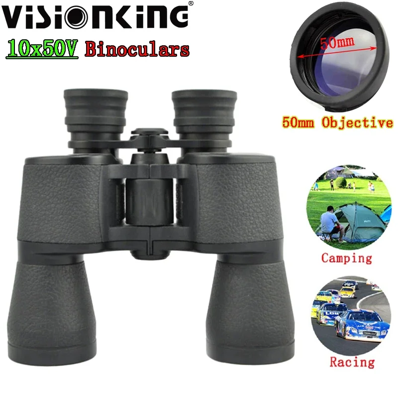 

Visionking Professional 10x50 Porro Binocular Large Objective Lens Bak7 MC Outdoor Birdwatching Travelling Camping HD Telescope