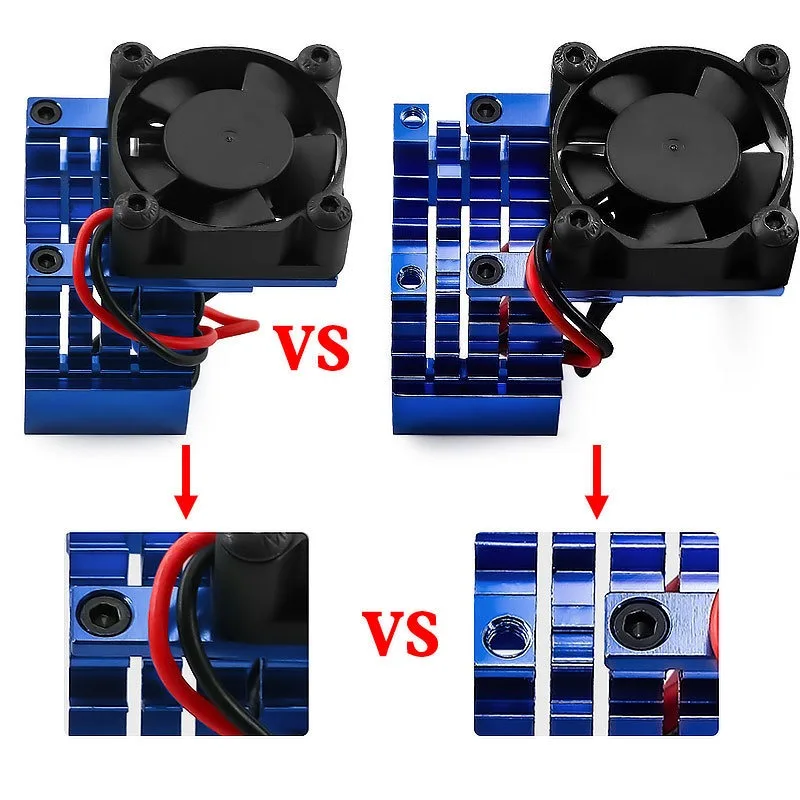 30 mm Motorkühlventilator für 3650 3660 3670 540, effizienter Aluminium-Kühlkörper, RC-Car-LKW-Upgrade-Teile, D361