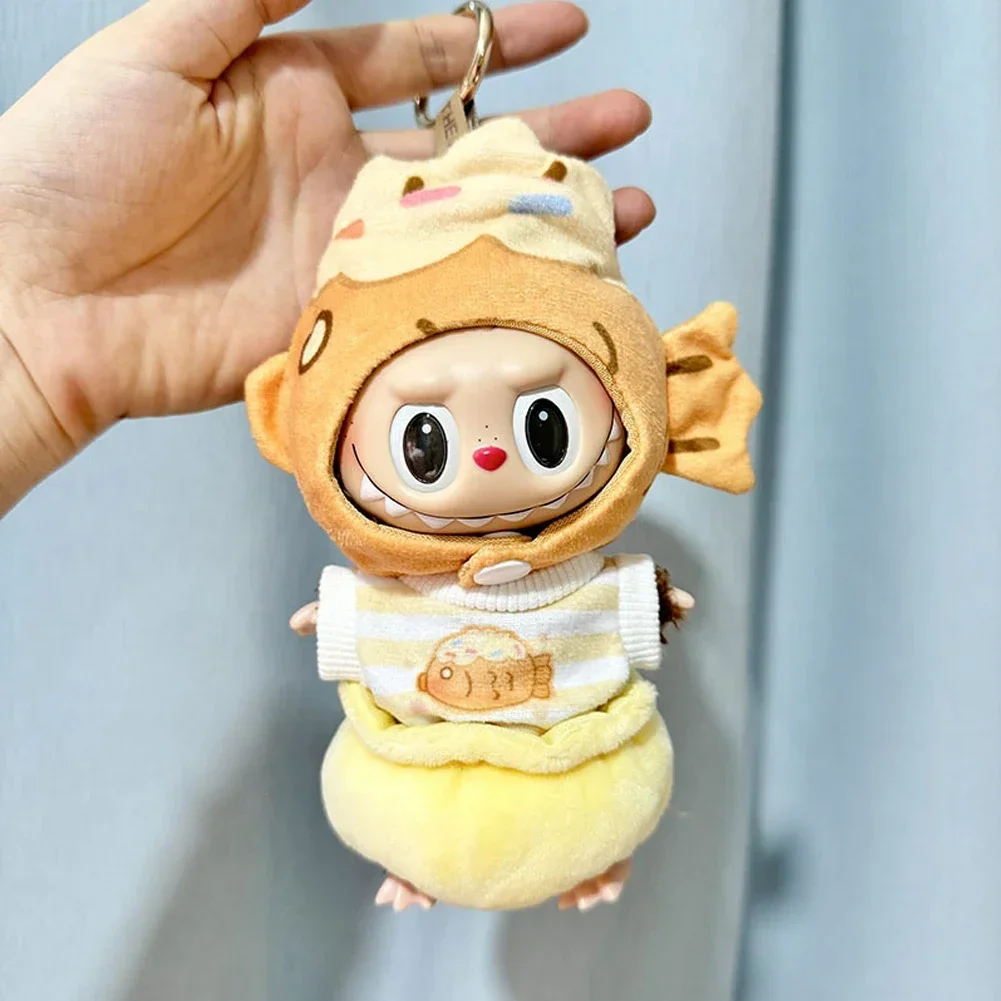 17cm Mini Plush Doll'S Clothes Outfit Accessories For Korea Kpop Exo Labubu Idol Dolls snapper Braised Bread Pants set Clothing