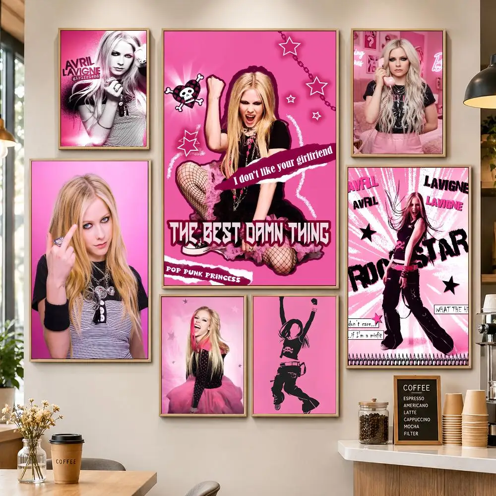 Singer Avril Lavigne Pop Music Y2K Icon Poster HD Wall Decor Apartment Dorm Office Cafe Bedroom Home Gift