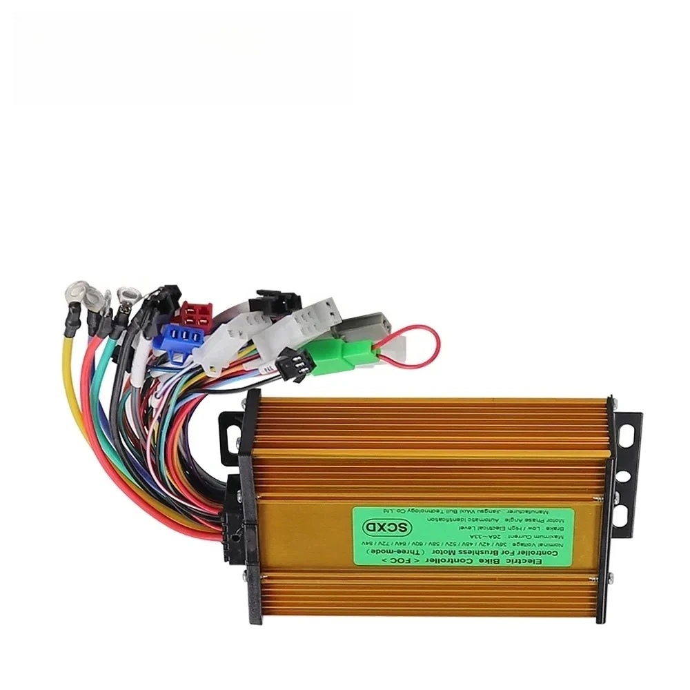 

For Kickscooter E-Bike 36V 48V 60V 72V 750W 800W 1000W Electric Scooter Brushless Controller Sine Wave 26A -33A Parts