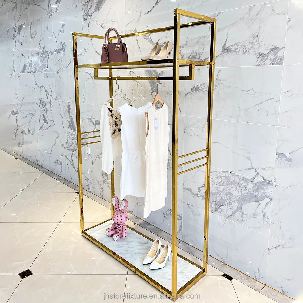 Display rack for two-way retail baby clothing store