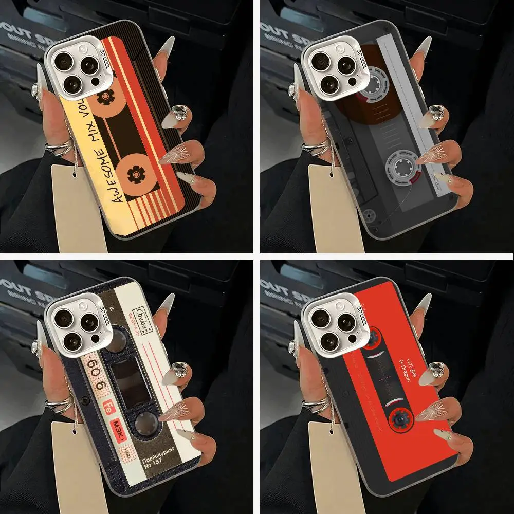 

Retro Magnetic Radio Tape Phone Case For iPhone 17,16,15,14,13,12,11 Plus,Pro Max,XS,white silver phone case
