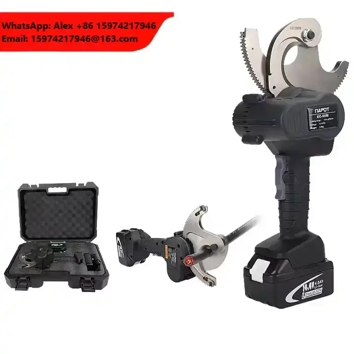 EC-50 EC-65 Battery Powered Electric Cordless Hydraulic Cable Cutter Tool Ratchet Max 65 Mm Cu Al Cable Wire Scissors