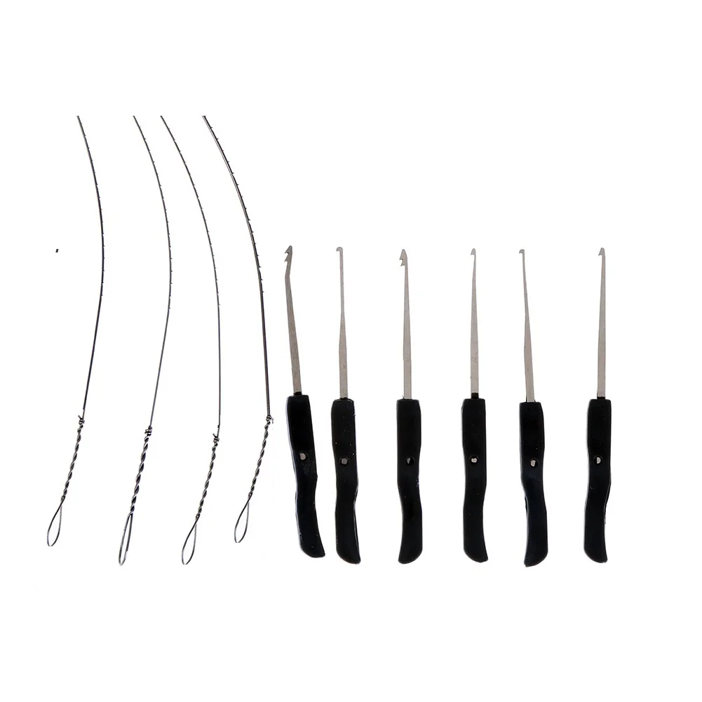 4in1  Professional Lock Pick Set Locksmith Tools Remove Hooks Lock Pin Broken Key Extractor Hand Tools