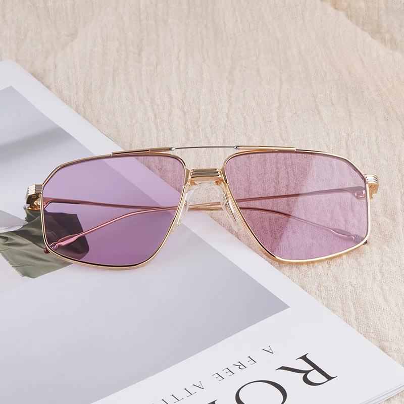 JMM JAGGER مصمم متدرج خارجي مصنوع يدويًا في اليابان نظارات شمسية Uv400 مصنوعة من خليط معدني كلاسيكي عالي الجودة مع حافظة