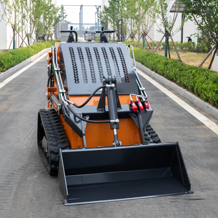 Free Ship SDLOT S460 Stand on Mini Crawler Skid Steer Loader Kubota CE EURO5 EPA 350kg Brush Cutter Community Lawn Trimming Jobs