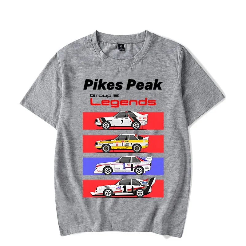 Pikes Peak Group B Legends Rally Cars Camisetas Funny Tee T-Shirts Fashion Summer Men T Shirt Black Tops Tees Hip Hop Streetwear