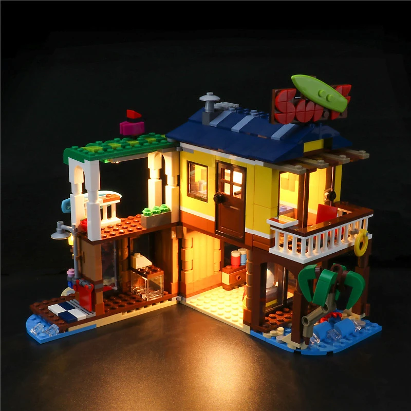 Kit luci a LED fai-da-te per casa sulla spiaggia del surfista LEGO 31118 (solo luce a LED, senza modello di blocchi)