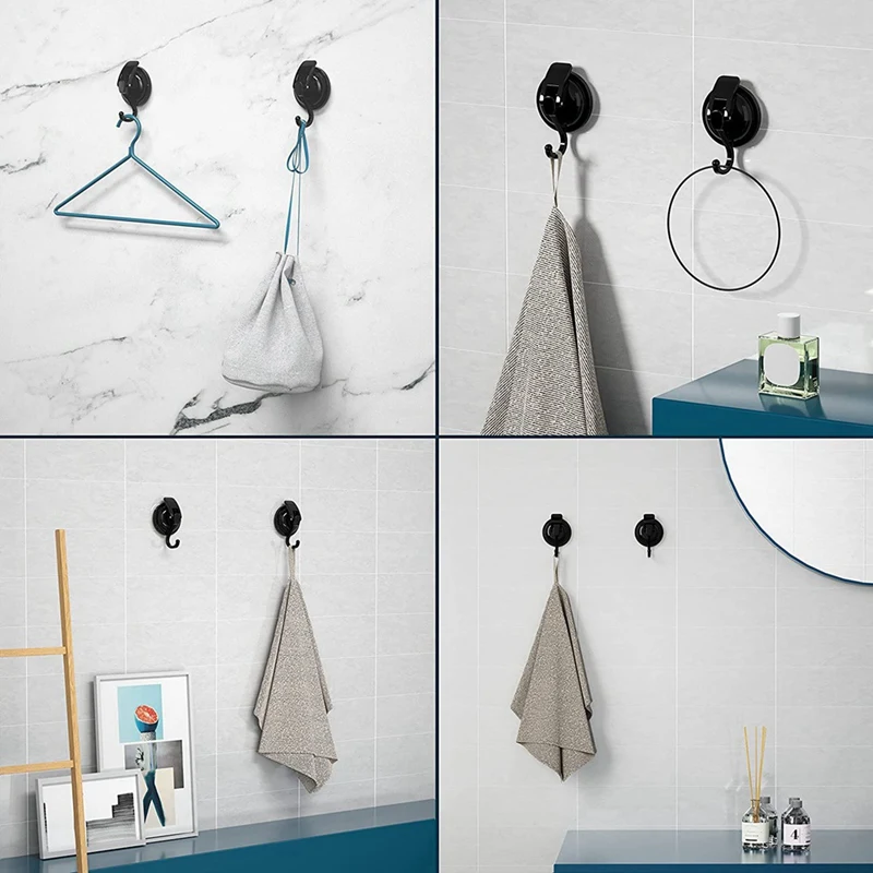 New-Suction Cup Hooks, 2 Pack Heavy-Duty Suction Cup Hooks, Easy To Install And Removable