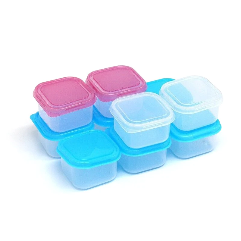Contenedores pequeños de plástico a prueba de humedad para almacenamiento de alimentos, caja de almacenamiento de cocina pequeña con tapa a prueba de fugas, Color aleatorio, 1 ud.