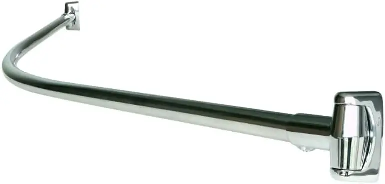 

60-дюймовый изогнутый душевой штанг из нержавеющей стали, хромированная отделка с защитой от ржавчины для увеличения пространства