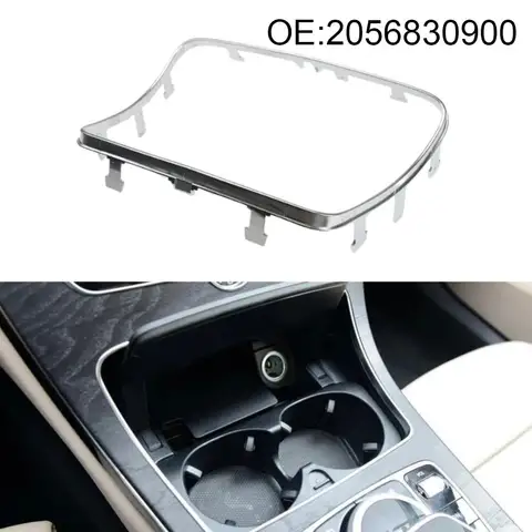 Interior Cup Holder Frame Trim for Mercedes-Benz C-Class W205 W253 and GLC 2014 to 2022 OEM 2056830900 Compatible