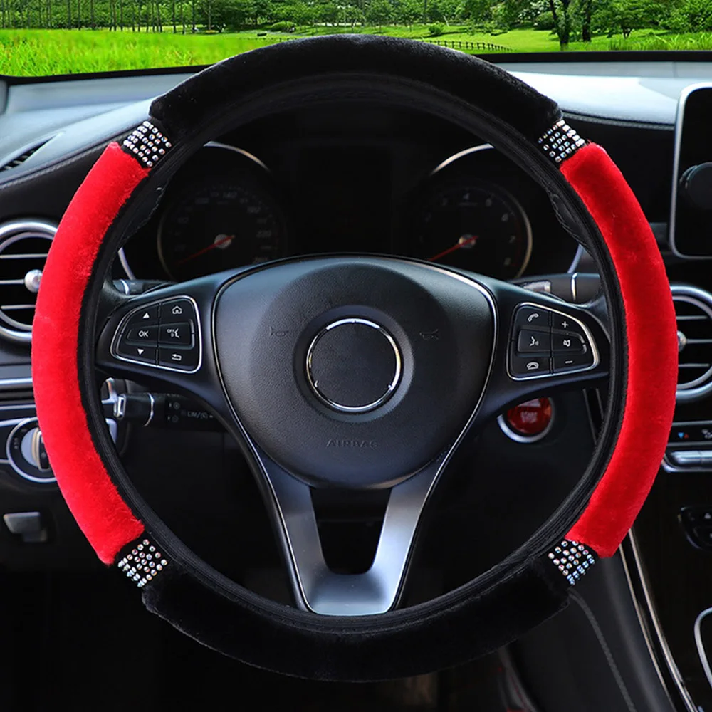 Car-styling Steering-Covers Interior Accessories Car Steering Wheel Cover Diameter 37-38cm