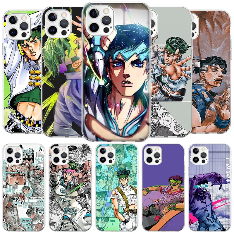 JoJo Bizarre Adventure Rohan Kishibe Cover Phone Case For iPhone 16 15 14 13 12 Mini 11 Pro Max X XS 7 Plus 8 + SE 2020 Soft Fun