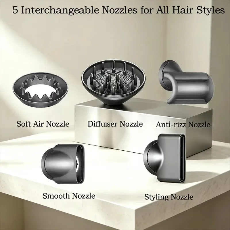 Universal Diffuser Nozzle for All Hair Dryers with Magnetic Hood Design To Prevent Flyaways Smooth Air Nozzle Heat-resistant