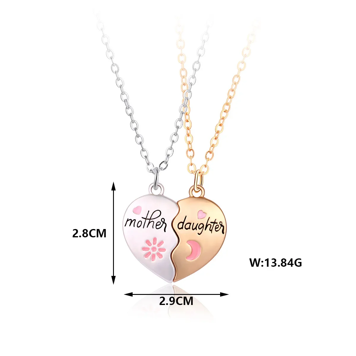 Fashion Mother Daughter Heart Shaped Necklace for Women Creative Love Magntic Necklace Chain Mothers Day Gifts for Mother 2025 view 6