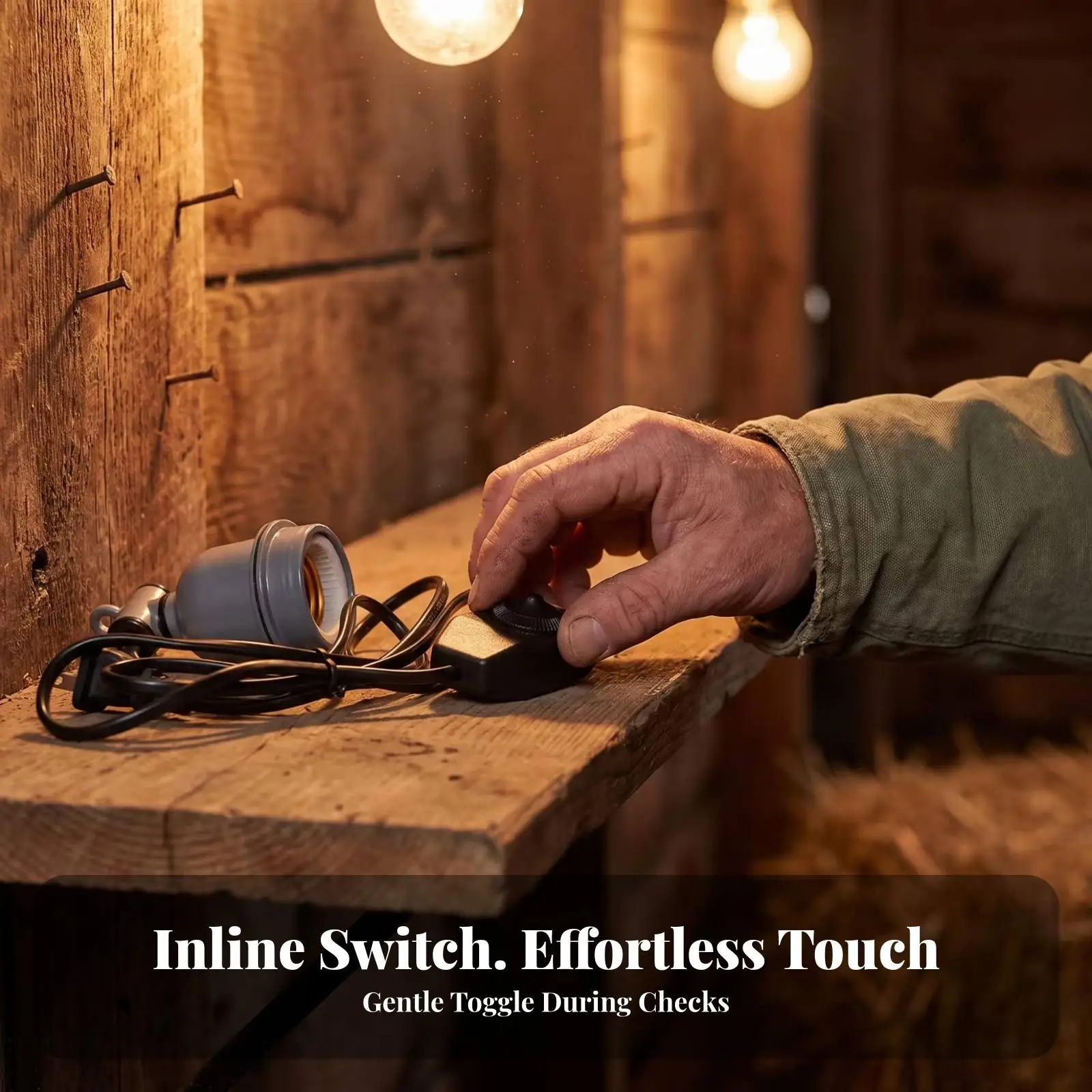 Ceramic Lamp Holder with Switch Cord | High-Temperature, Universal, Heat Lamp Socket with Inline Switch, for vivariums