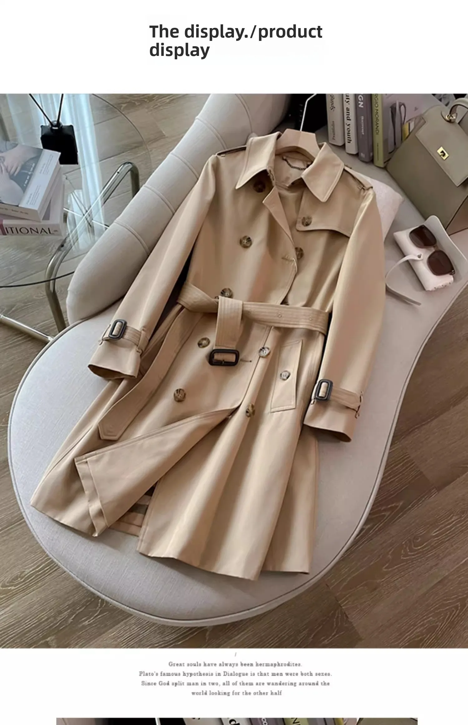 Timeless Double-Breasted Coat with Versatile British-Inspired Style