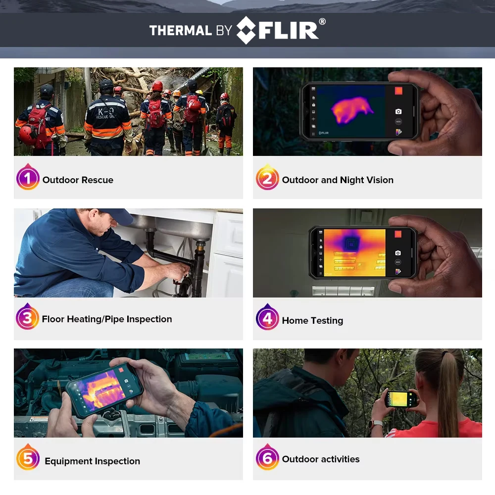 Câmera de imagem térmica para celular resistente Ulefone Armor 9 FLIR ®   Android 10 128GB Smartphone Helio P90 Celular 6600mAh 64MP