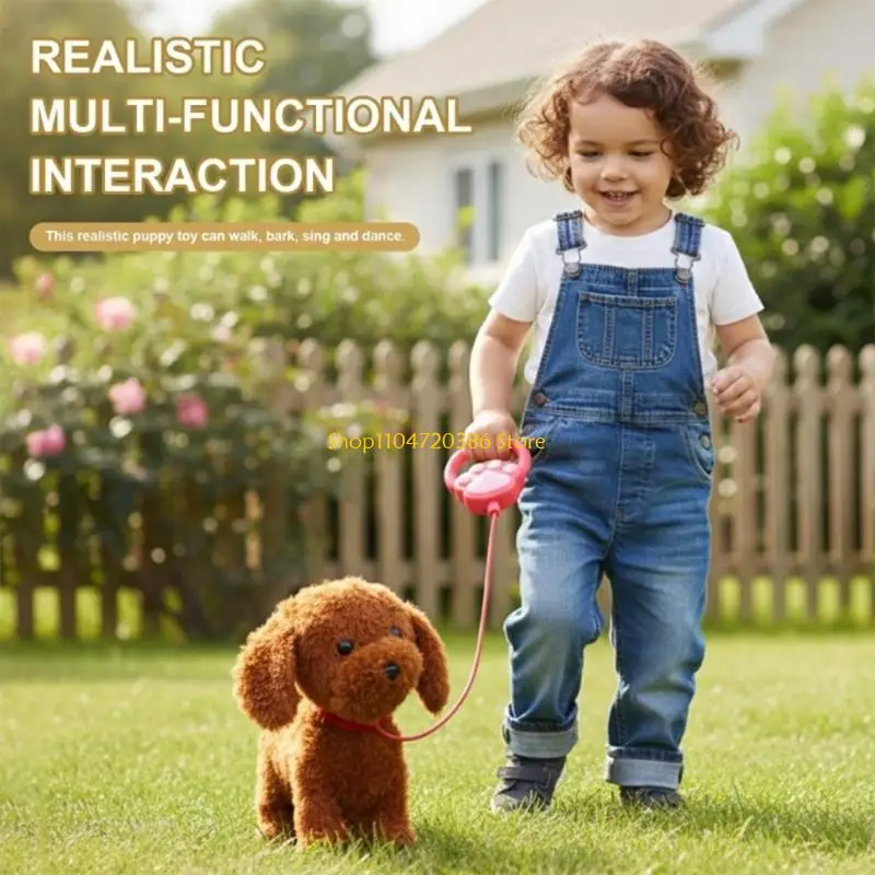 K0EA Portable Plush Robotic Animal Soft Surfaces Responsive to Touch Gentle Sounds for Realistic Interactive Experience