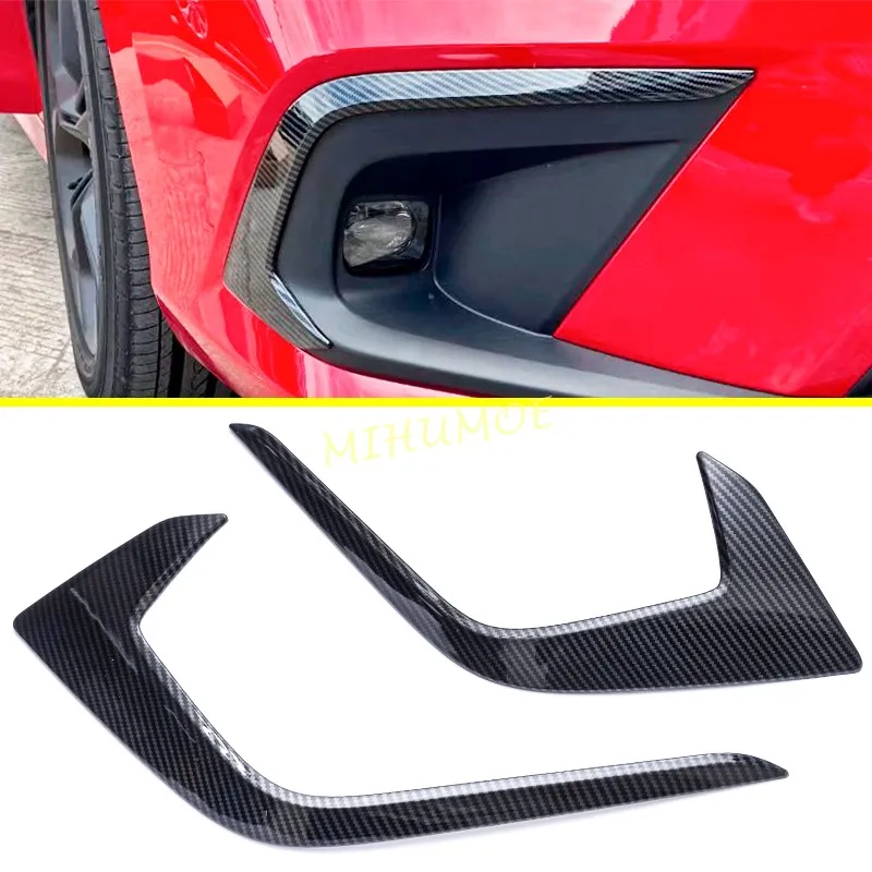 

Для Honda Civic 2022-2024 11th углеродное волокно автомобиля передний бампер противотуманные фары крышка молдинговые накладки