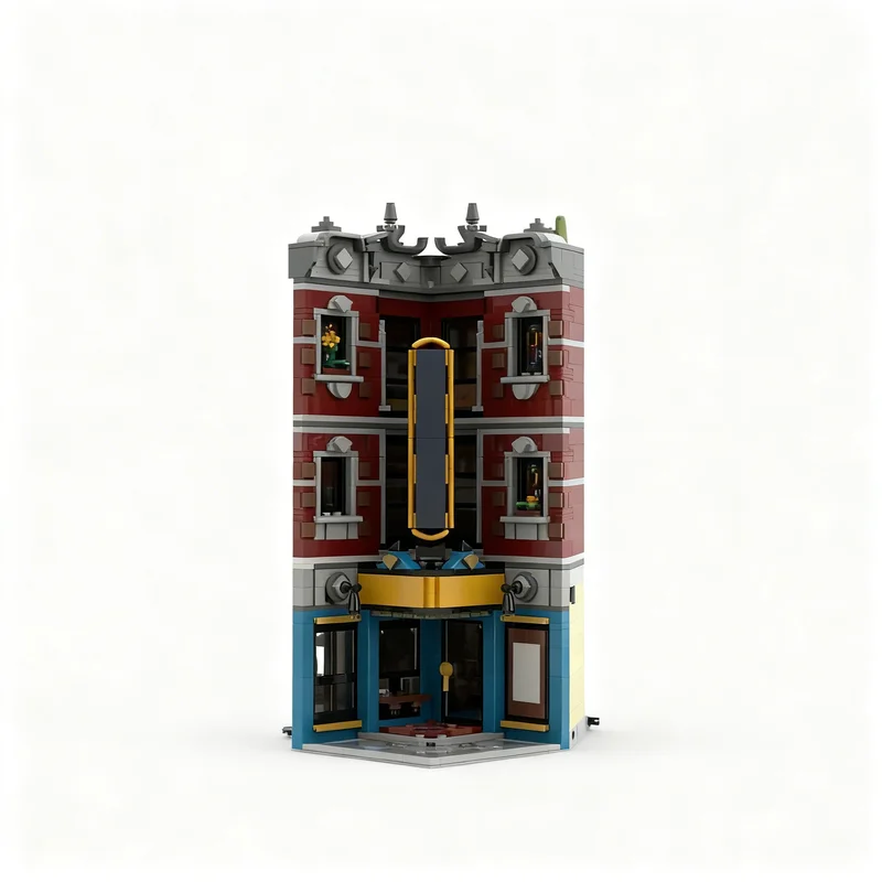2875pcs MOC Inverted Jazz Club Modular Buildings Model Building Blocks Education Idea Birthday Assemble Craft Display Brick